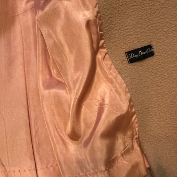 Vintage Tan Wool Peacoat with Faux Leopard Collar & Pockets - Picture 5 of 5